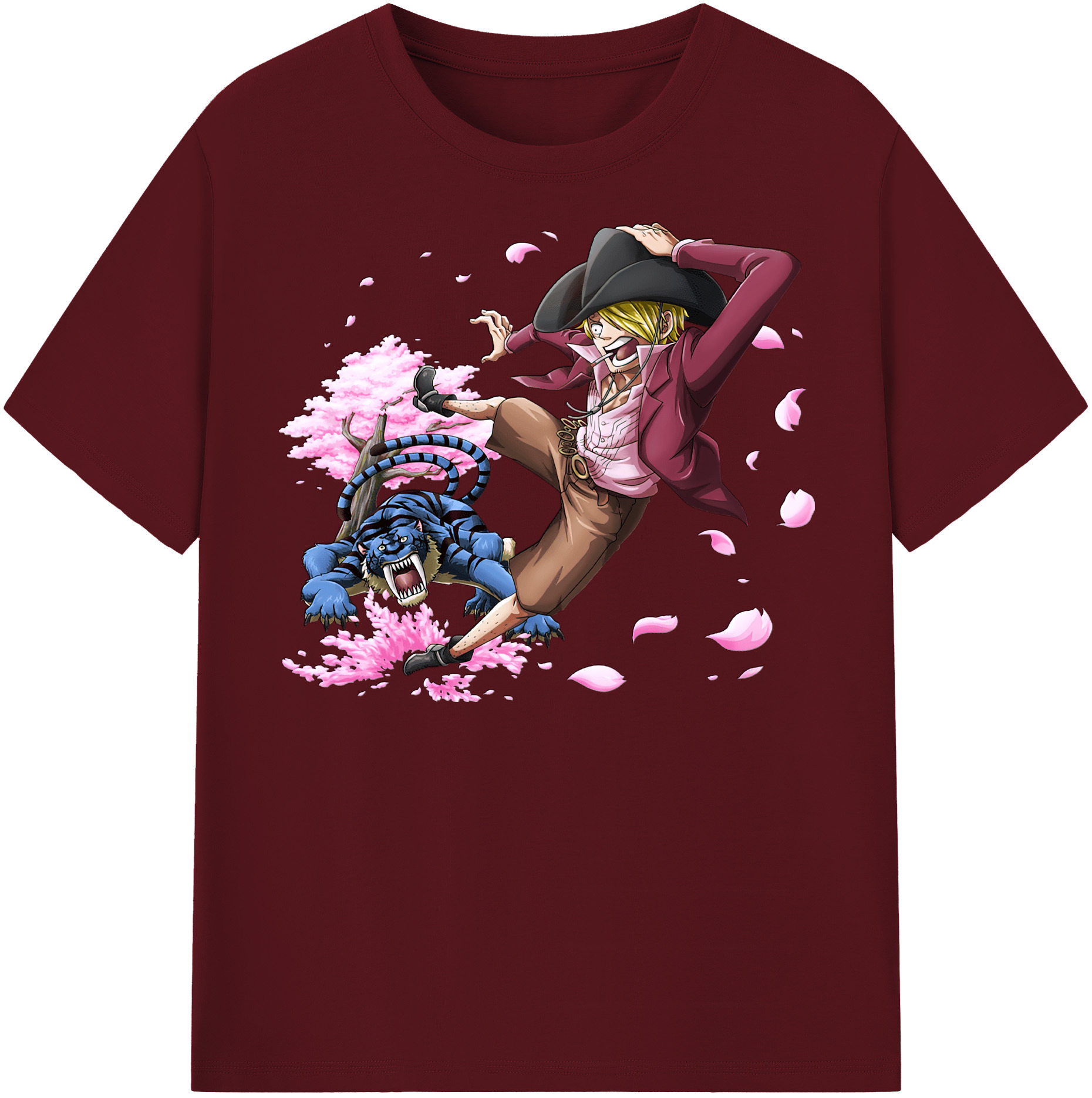 ワンピース サンジ ONE PIECE Sanji 綿100％半袖Tシャツ（フロントプリント）
